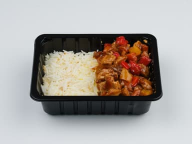 Teriyaki souslu toyuq düyü ilə