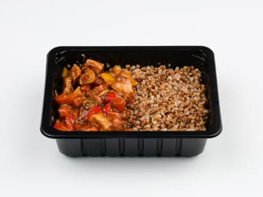 Teriyaki souslu toyuq qarabaşaq ilə